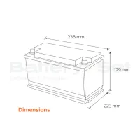 BATTERIE VARTA BLUE DYNAMIC B34 12V 45AH 330A
