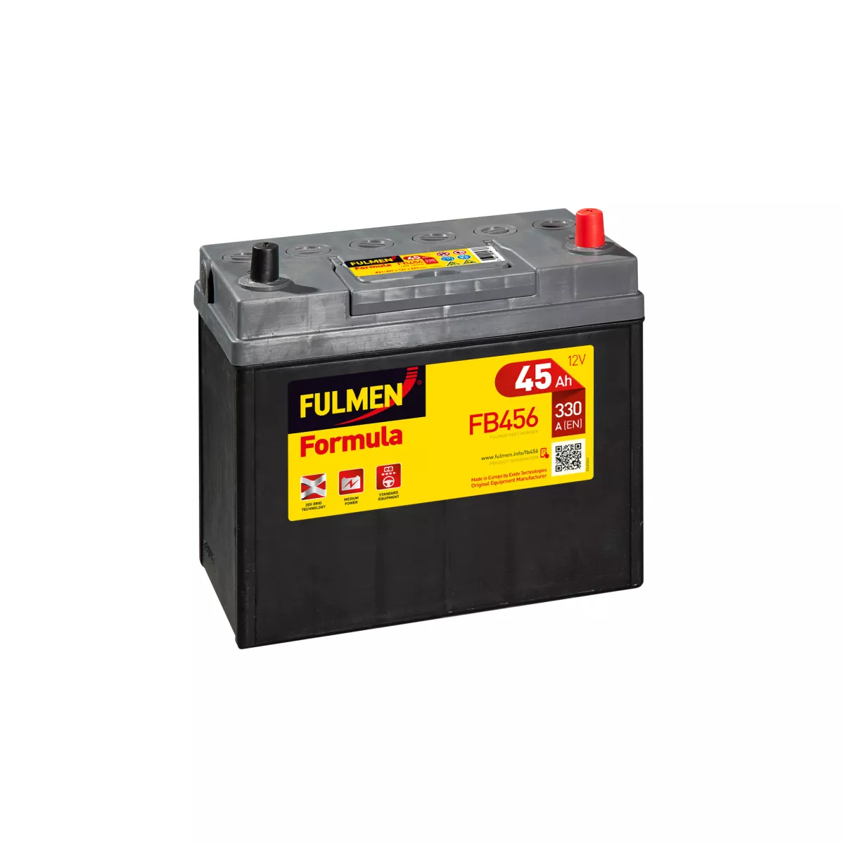 BATTERIE FULMEN FORMULA FB456 12V 45AH 330A Batteries Auto BATTERYSET
