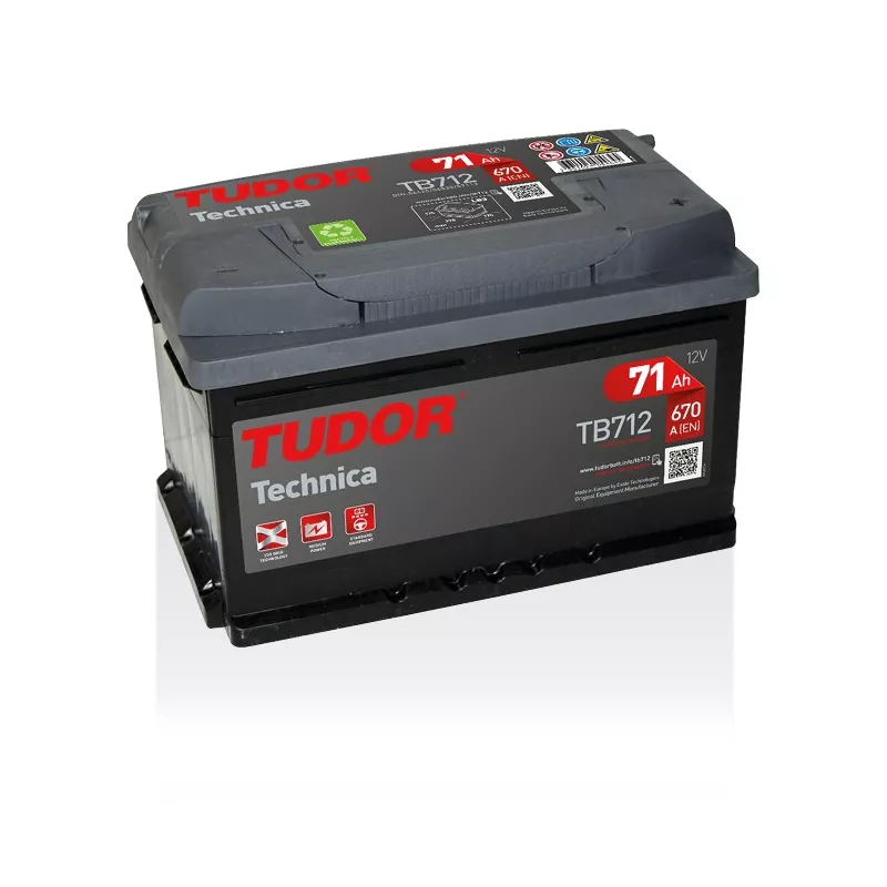 Batterie TECHNICA TUDOR TB712 12V 71Ah 670A