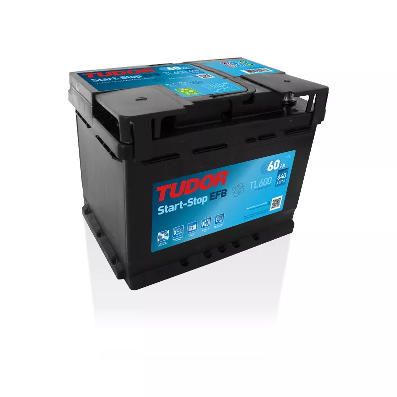 Batterie Start-stop EFB TUDOR TL600 12V 60Ah 640A - Batteries Auto,  Voitures, 4x4, Véhicules Start & Stop Auto - BatterySet