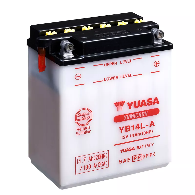BATTERIE MOTO YUASA YB14L-A 12V 14AH 190A - Batteries Motos