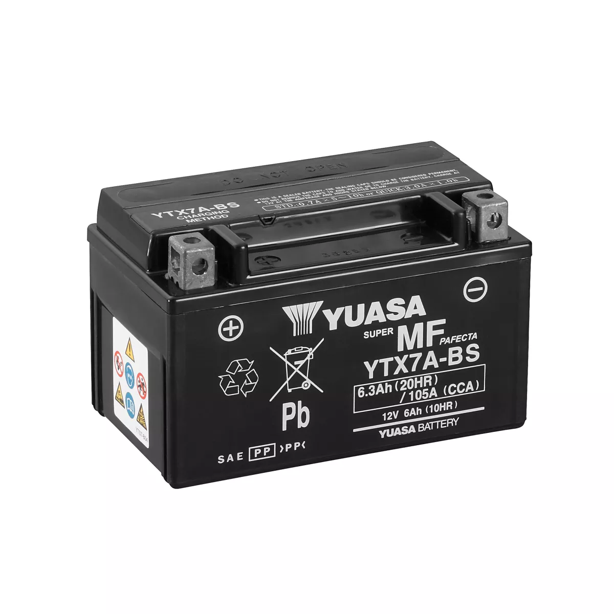 BATTERIE MOTO YUASA AGM YTX7ABS 12V 6AH 105A Batteries Moto BATTERYSET