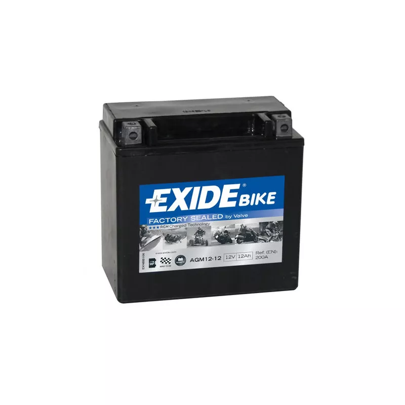 BATTERIE EXIDE AGM READY AGM12-12 - Batteries Motos, Scooters, Quads,  Motoneiges Moto - BatterySet