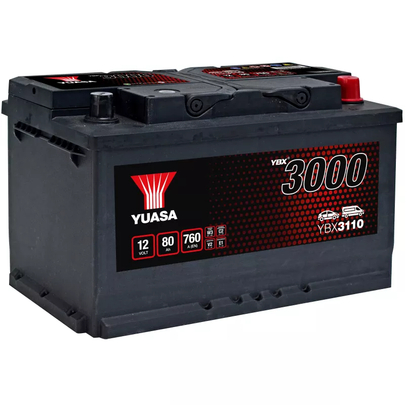 BATTERIE YUASA YBX3110 12V 80AH 760A - Batteries Auto, Voitures, 4x4,  Véhicules Start & Stop Auto - BatterySet