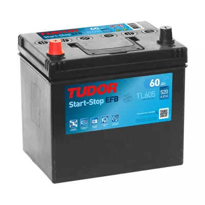 Batterie Start-stop EFB TUDOR TL605 12V 60AH 520A