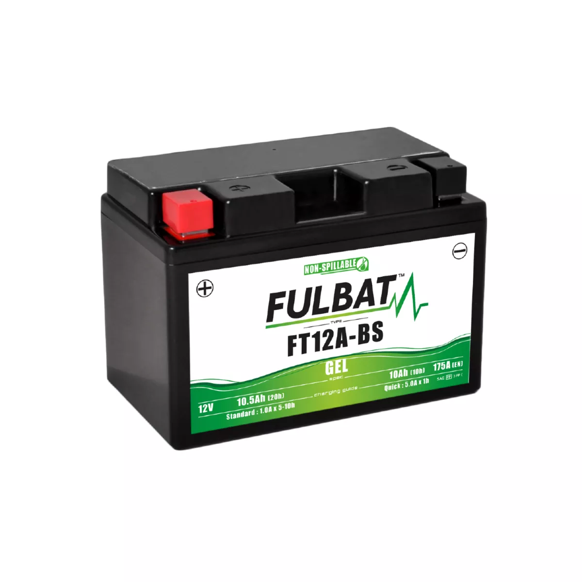 BATTERIE MOTO FULBAT GEL FT12ABS / YT12ABS 12V 10,5AH 175A
