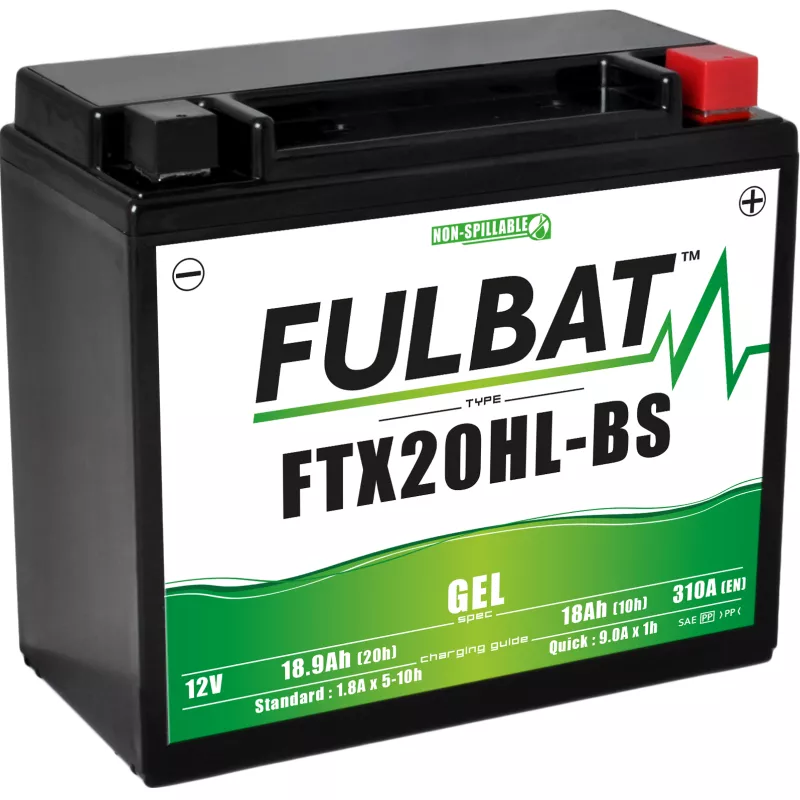BATTERIE GEL MOTO FTX20HLBS / YTX20HLBS FULBAT 12V 18,9AH 310A