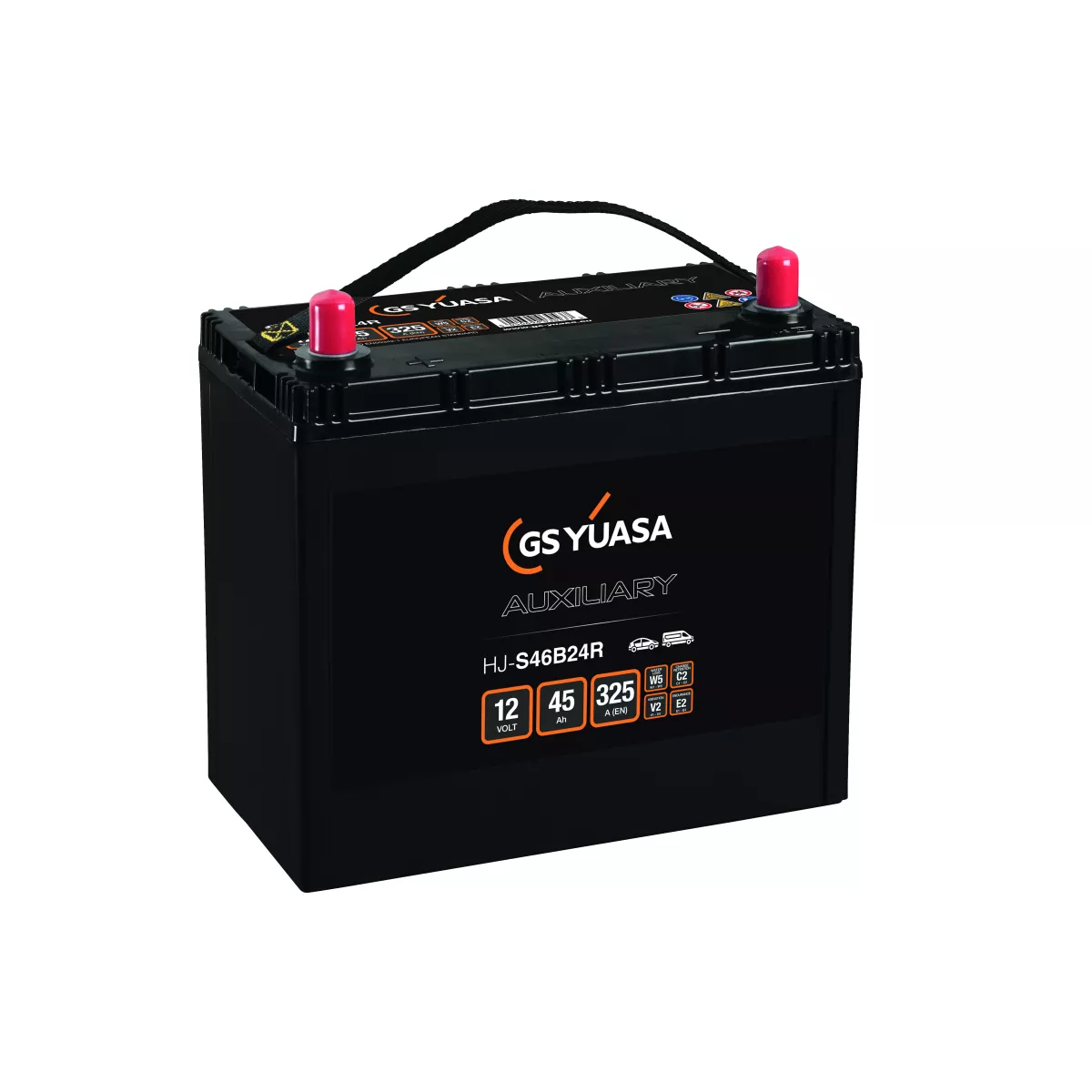 BATTERIE YUASA HJ-S46B24R AGM 12V 45Ah 325A - Batteries Véhicules Hybrides  Auto - BatterySet