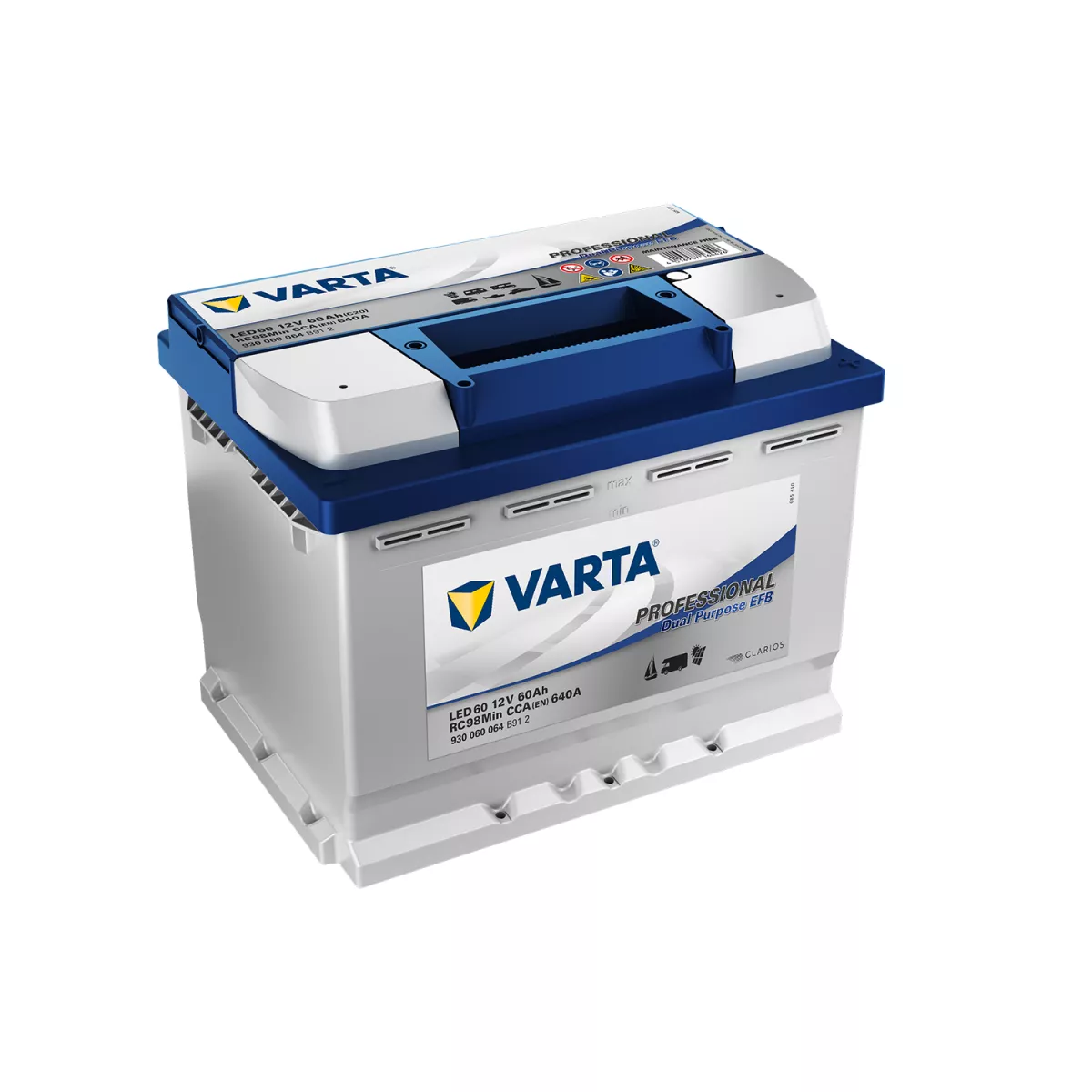 BATTERIE VARTA DUAL PURPOSE EFB LED60 12V 60AH 680A - Batteries