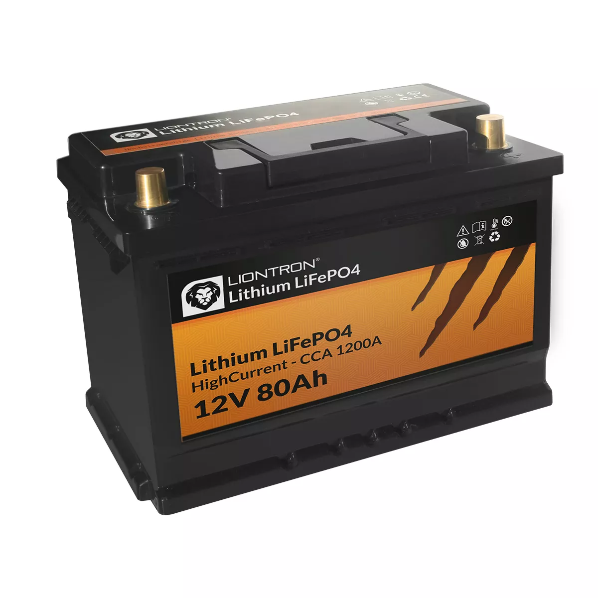 BATTERIE LIONTRON LiFePO4 12,8V 80Ah HighCurrent 1200A CCA w. BMS -  Batteries stationnaires - BatterySet