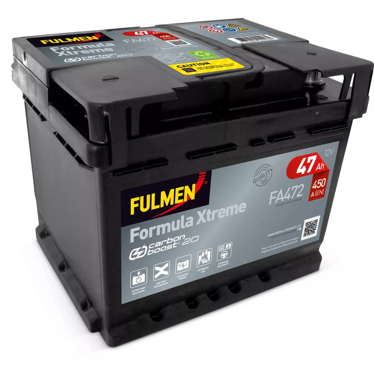 Batterie FULMEN FORMULA XTREME FA472 12V 47AH 450A Batteries Auto