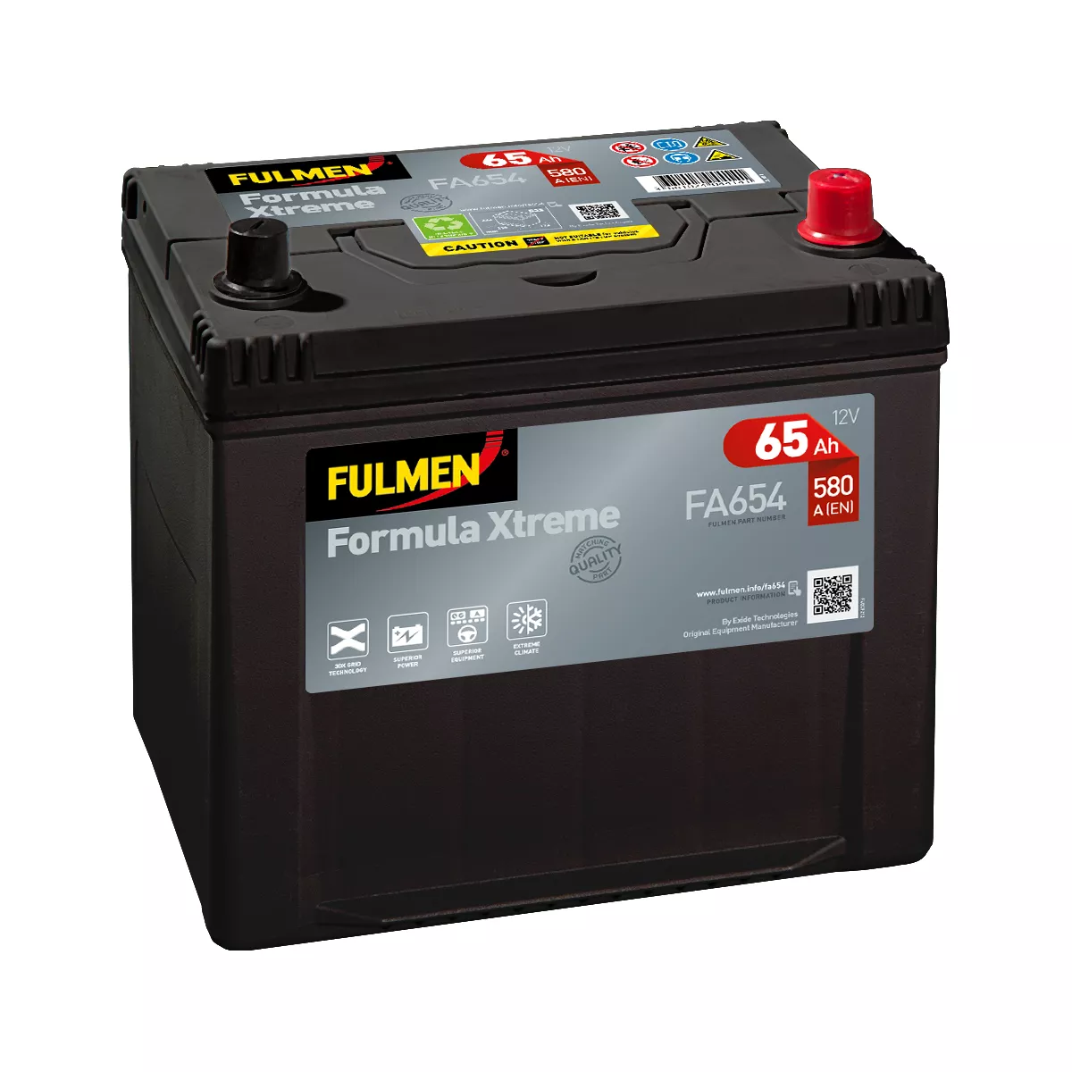 Batterie FULMEN FORMULA XTREME FA654 12V 65AH 580A Batteries Auto