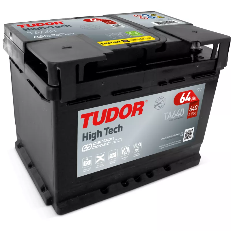 Batterie HIGH TECH TUDOR TA640 12V 64Ah 640A - Batteries Auto