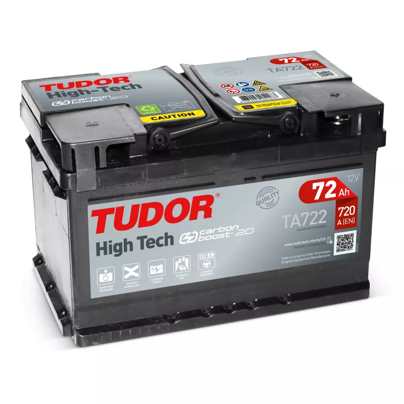 Batterie HIGH TECH TUDOR TA722 12V 72Ah 720A