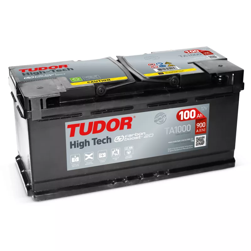 Batterie HIGH TECH TUDOR TA1000 12V 100Ah 900A - Batteries Auto, Voitures,  4x4, Véhicules Start & Stop Auto - BatterySet