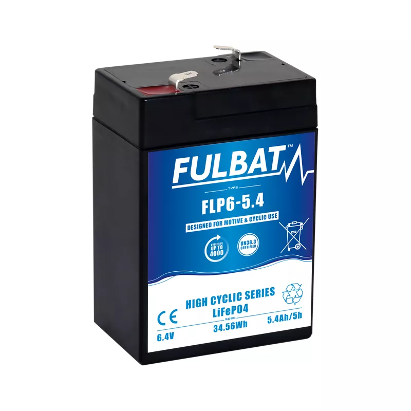 BATTERIE LiFePO4 CYCLIC LITHIUM FULBAT FLP6-5.4 6,4V 5,4AH - Batteries  Lithium Médical - BatterySet