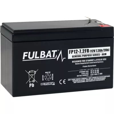 BATTERIE AGM FULBAT FP12-7.2 12V 7.2AH - Batteries industrielles