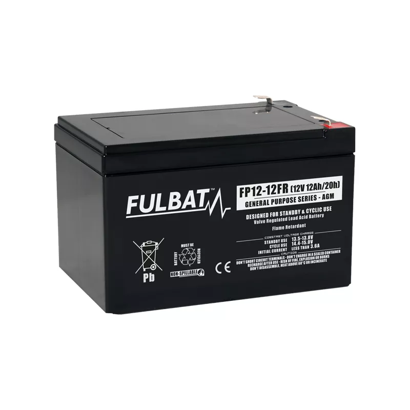 BATTERIE FULBAT FP12-12FR 12V 12AH - Batteries industrielles - BatterySet