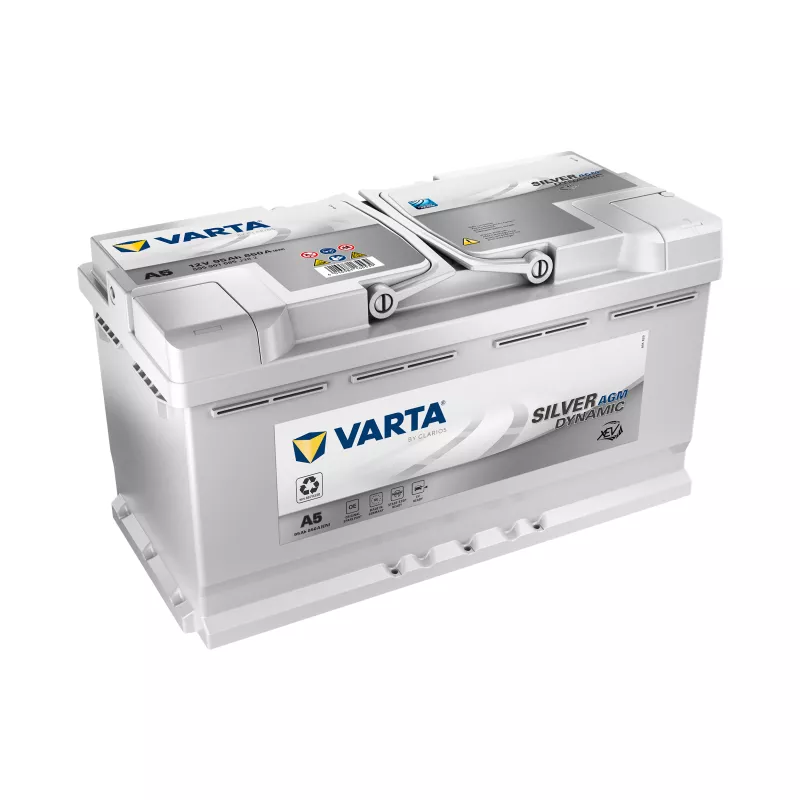 BATTERIE AUTO VARTA A5 SILVER DYNAMIC AGM XEV 12V 95AH 850A - Batteries  Véhicules Hybrides Auto - BatterySet