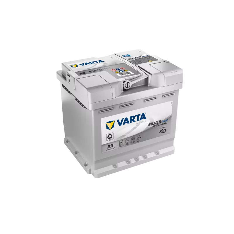 BATTERIE AUTO VARTA A9 SILVER DYNAMIC AGM XEV 12V 50AH 540A - Batteries  Véhicules Hybrides Auto - BatterySet