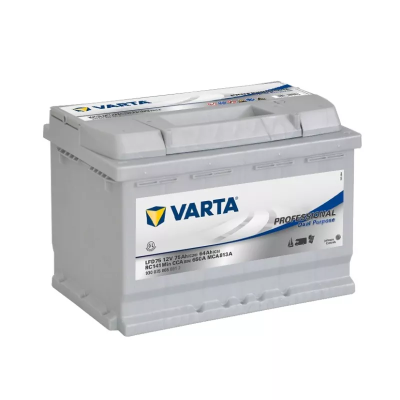 Batterie 12V 75AH 650A - VARTA LFD75 : Batteries décharge lente  Camping-car, bateaux - BATTERYSET