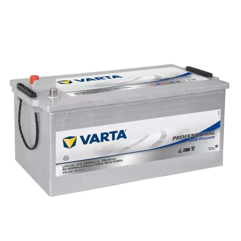 BATTERIE DECHARGE-LENTE VARTA LFD230 12V 230AH 1150A - Batteries à décharge  lente Camping-car - BatterySet