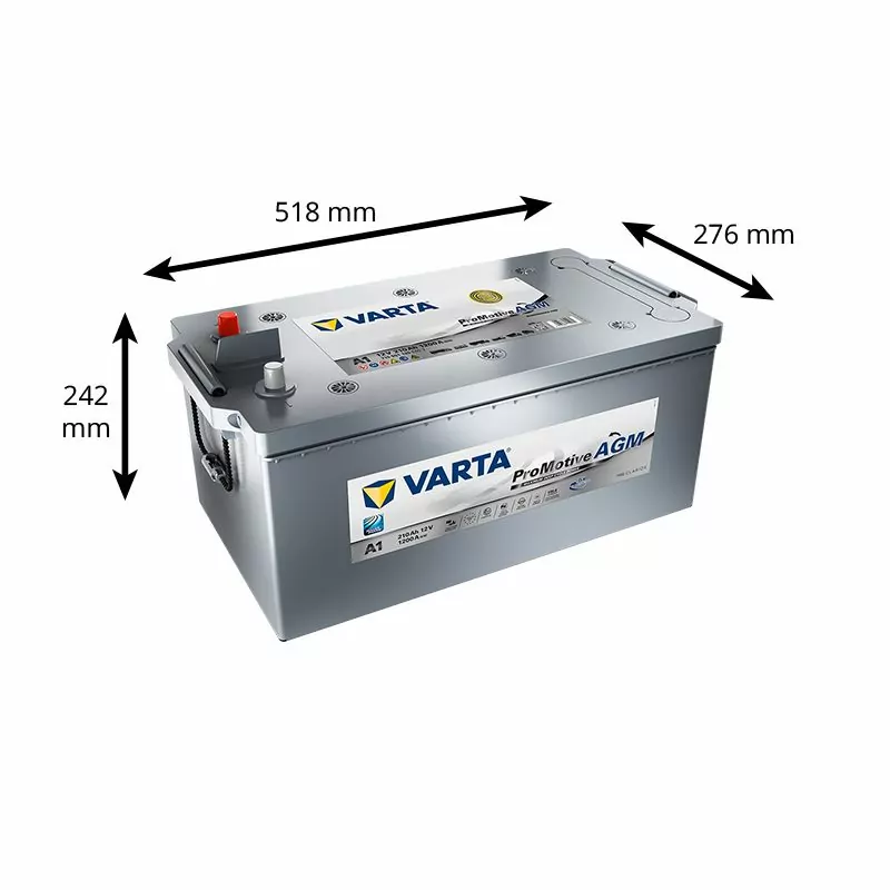 BATTERIE VARTA PROMOTIVE AGM A1 12V 210AH 1200A Batteries PoidsLourd